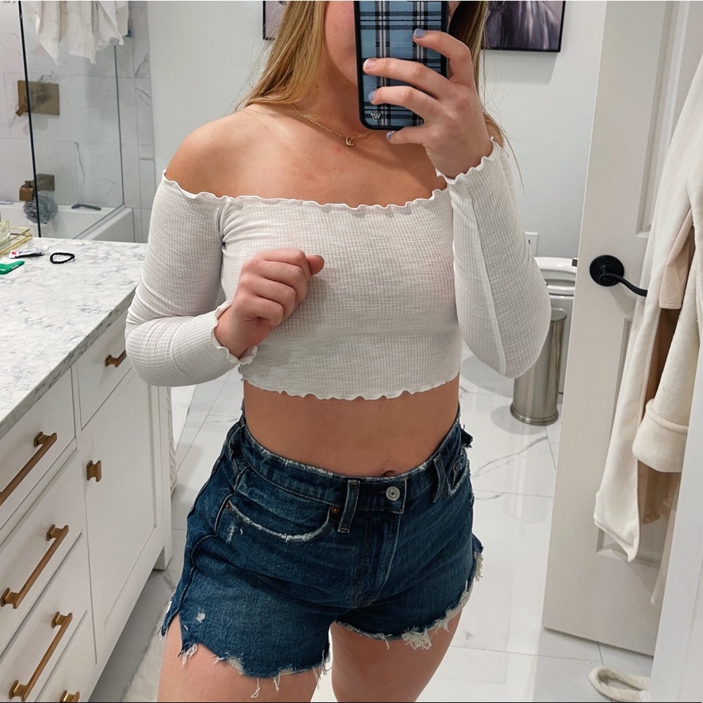 Off the shoulder crop top